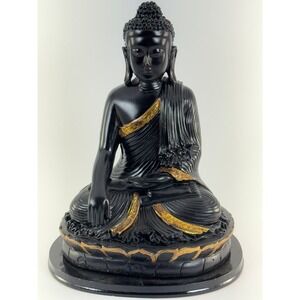 Buddha Statue Hand In Earth Witness Position 8" Zen Serene Meditation Lotus